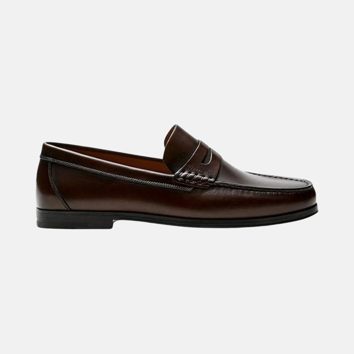 Mistrève | Mocassins penny en cuir véritable pour homme