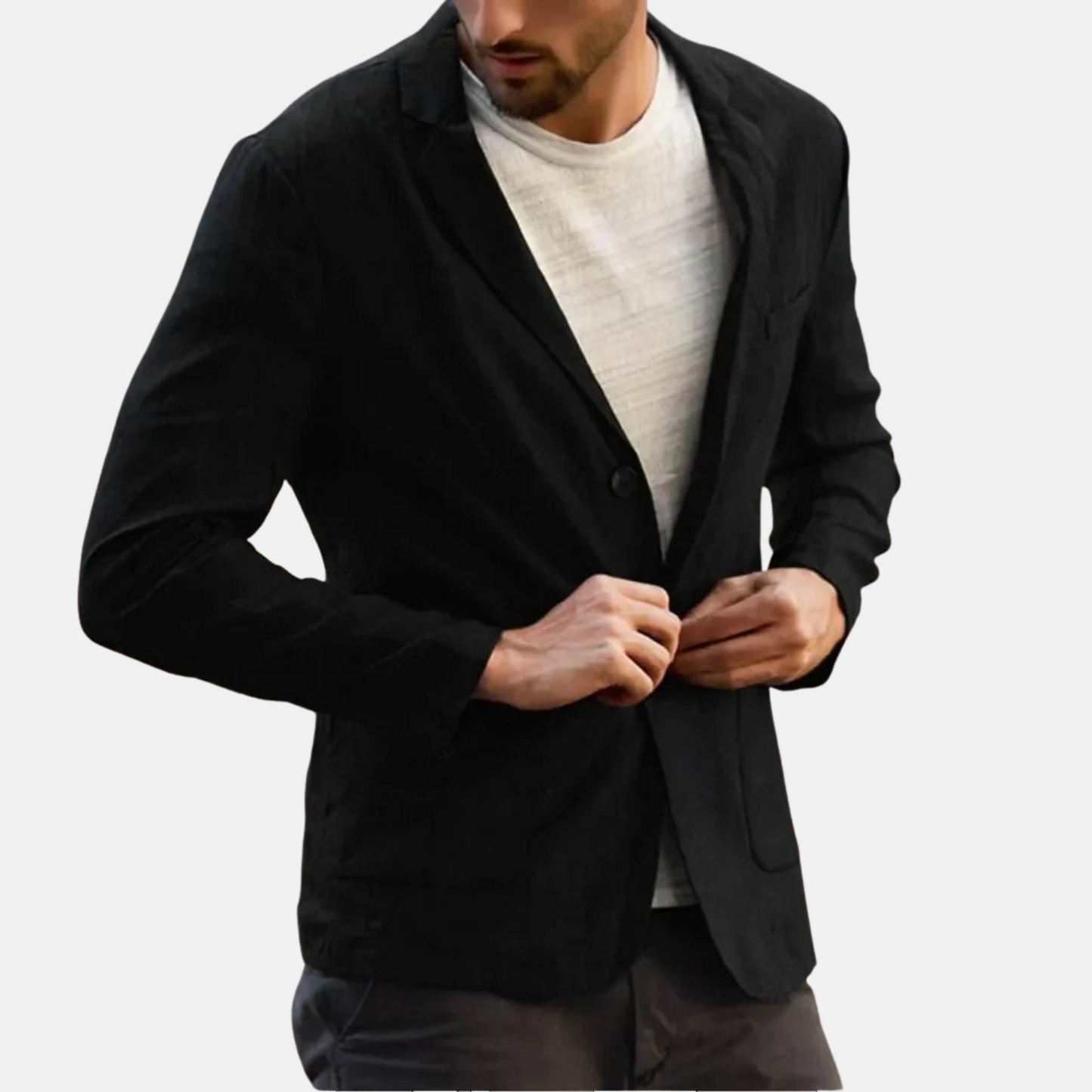 Mistrève | Blazer Homme Coton Lin Décontracté – Confort Léger