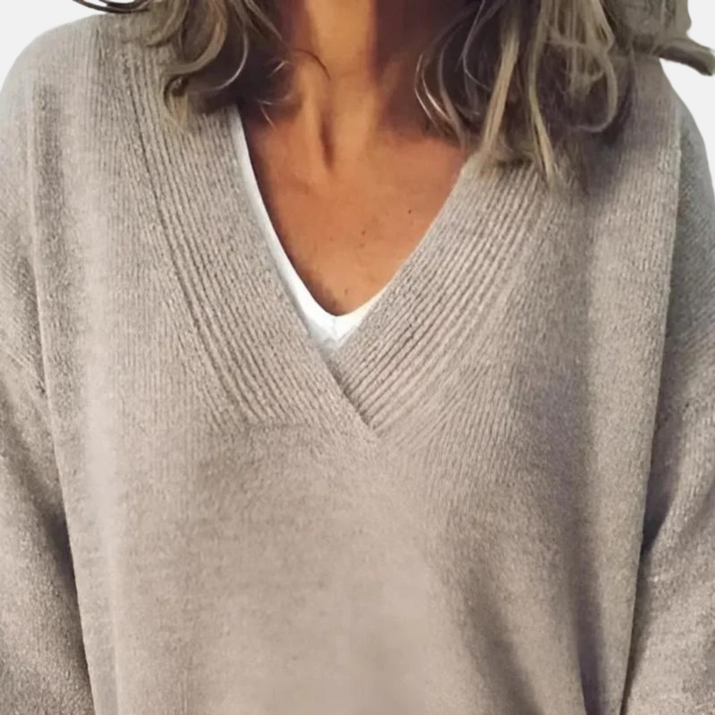 Mistrève | Pull Oversize à Col V – Confort Intemporel