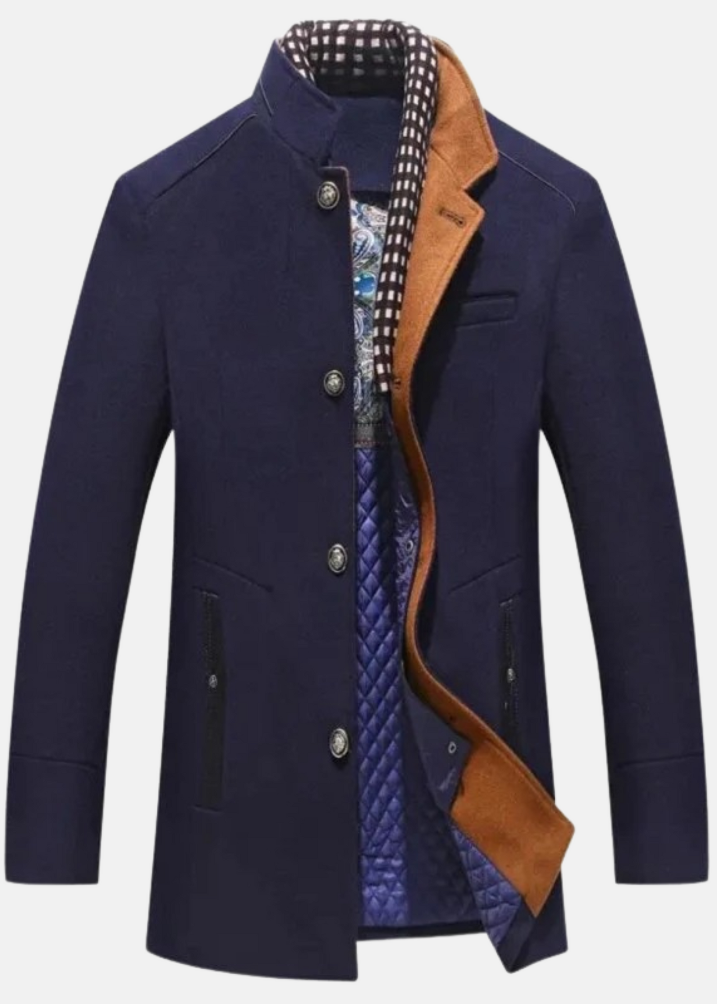 Mistrève | Manteau Croisé Homme Laine – Élégance Audacieuse & Finition Haut de Gamme