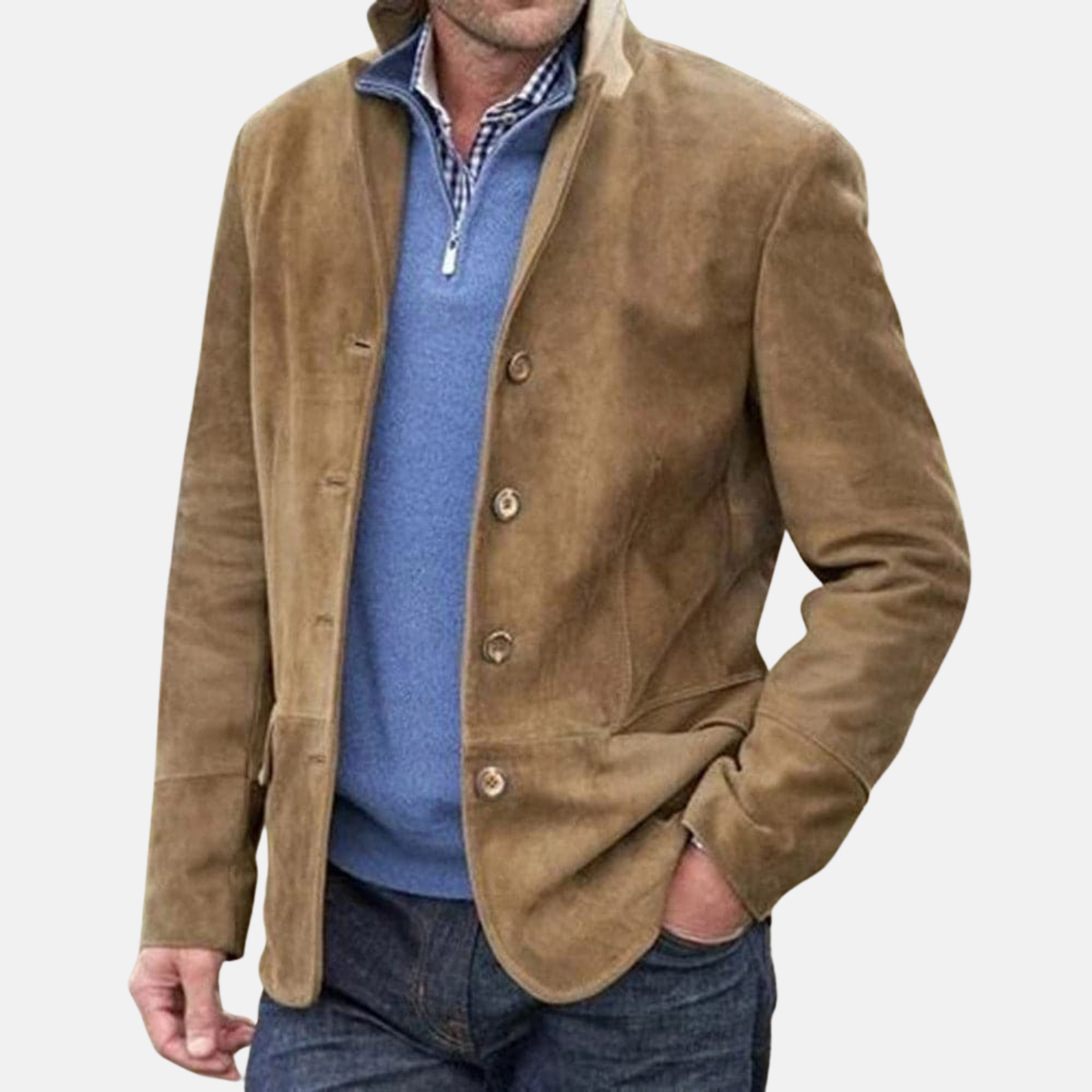 Mistrève | Veste blazer en daim pour homme