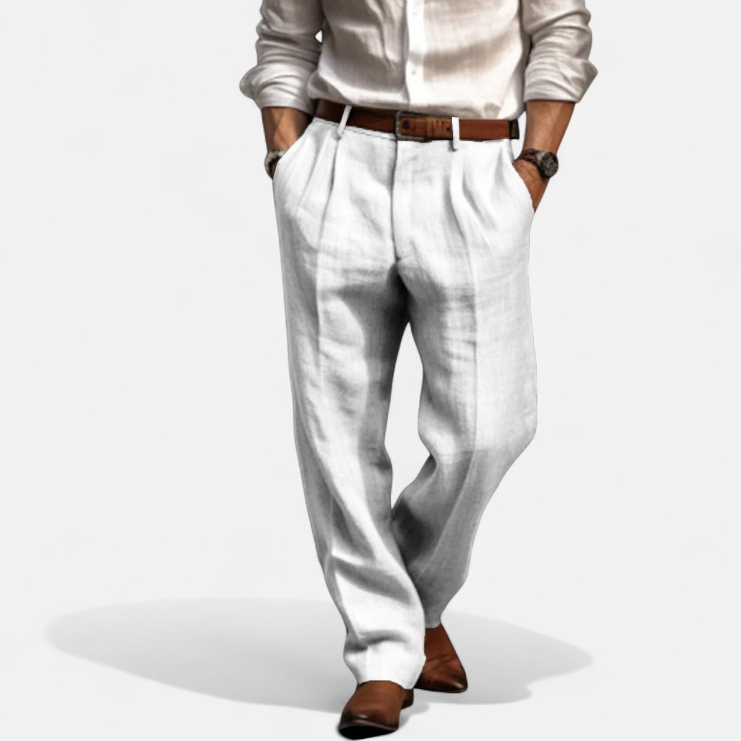 Mistrève | Pantalon Décontracté en Lin pour Homme – Élégance Naturelle, Confort Estival