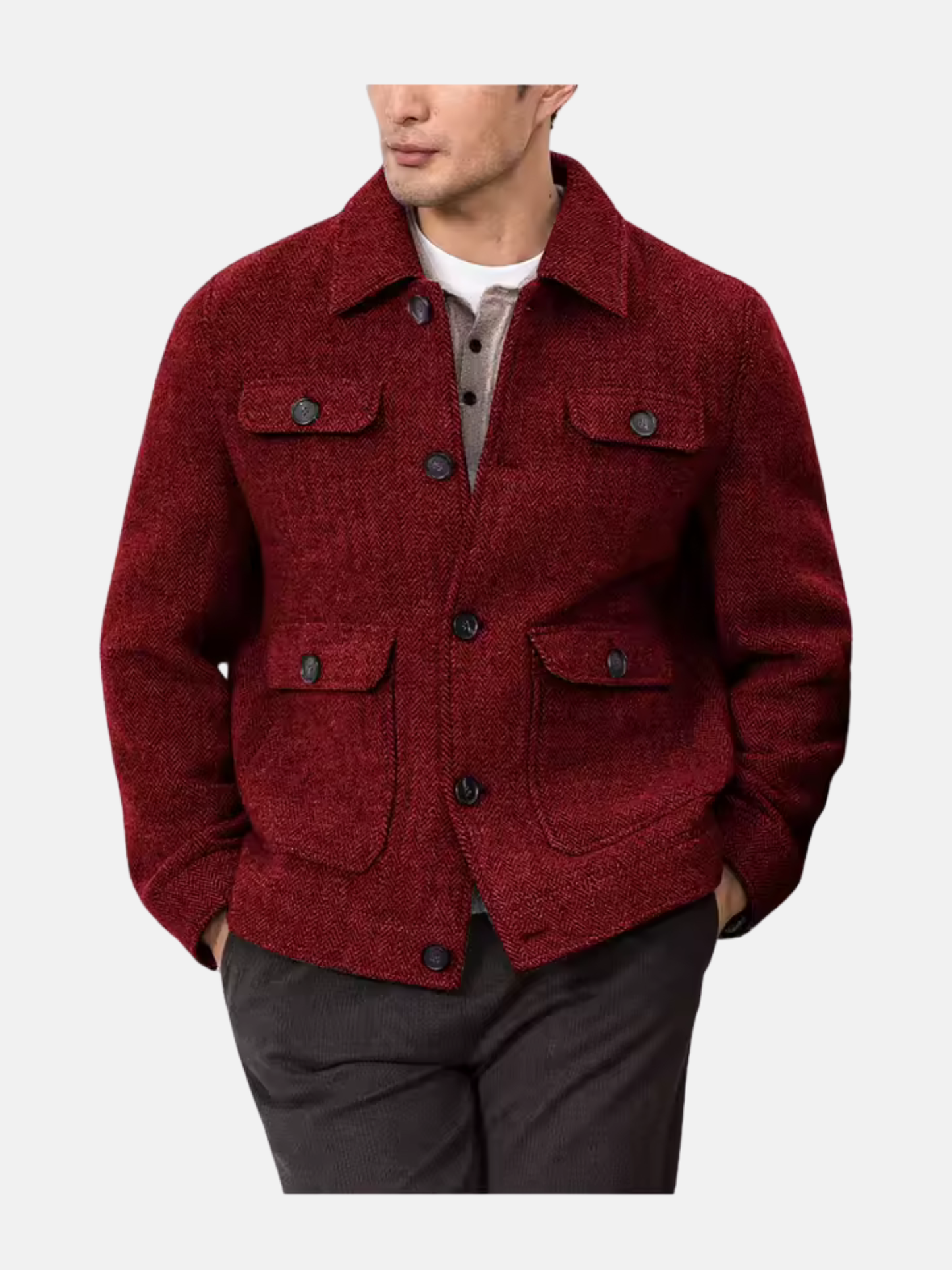 Mistrève | Herren Chevron-Muster Blazer – Klassische Eleganz und lässiger Stil