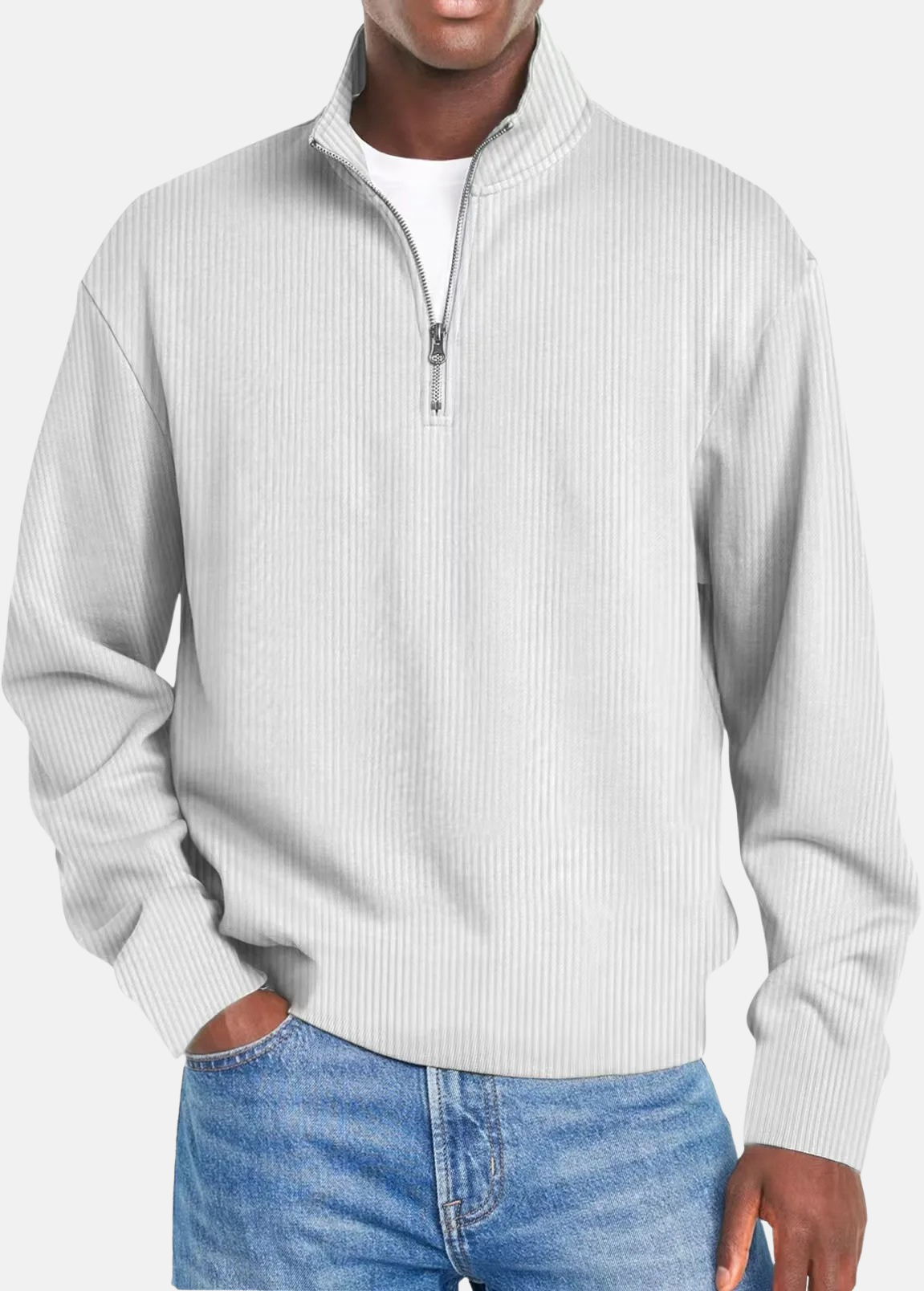 Mistrève | Polo Homme Zippé à Rayures –  Élégance Décontractée
