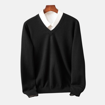 Mistrève | Pull Col V Homme – Douceur Intemporelle et Élégance Moderne