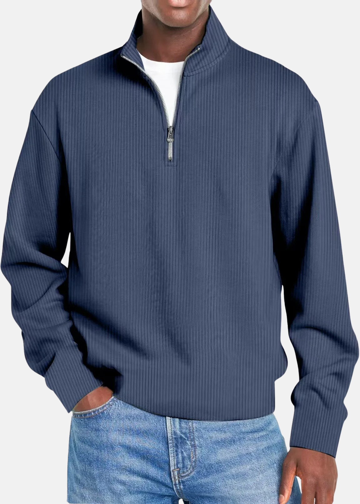 Mistrève | Polo Homme Zippé à Rayures –  Élégance Décontractée