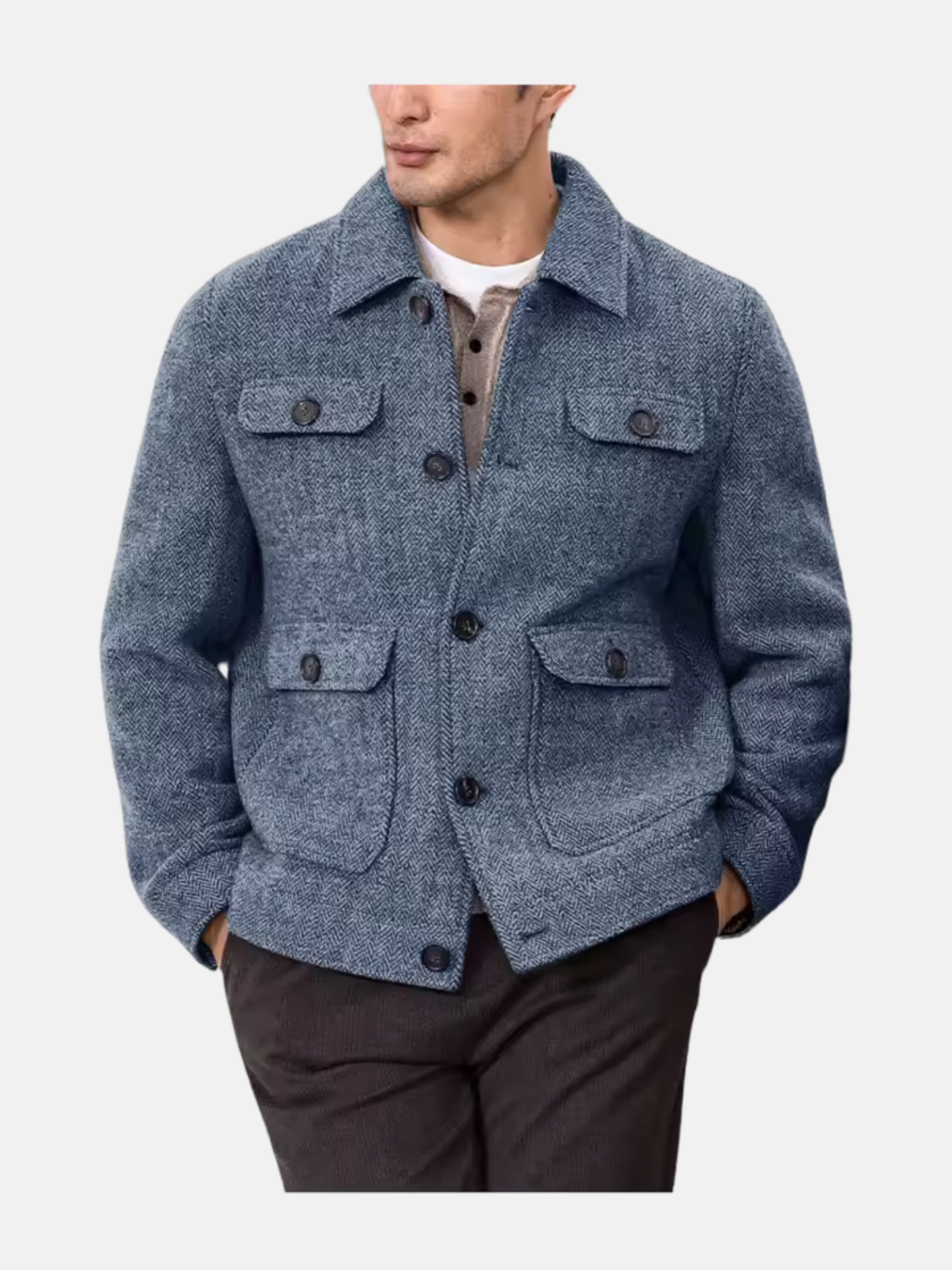 Mistrève | Herren Chevron-Muster Blazer – Klassische Eleganz und lässiger Stil