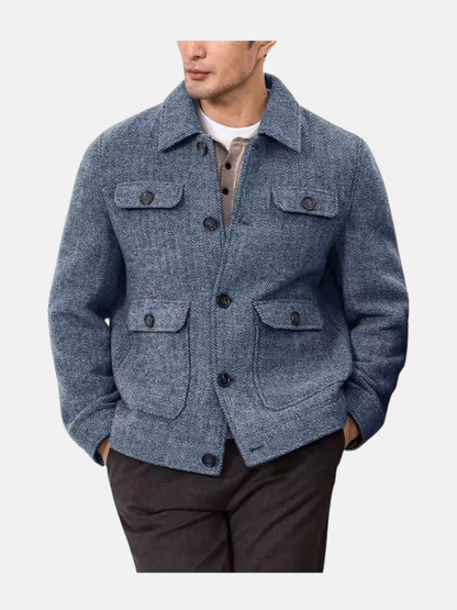 Mistrève | Herren Chevron-Muster Blazer – Klassische Eleganz und lässiger Stil