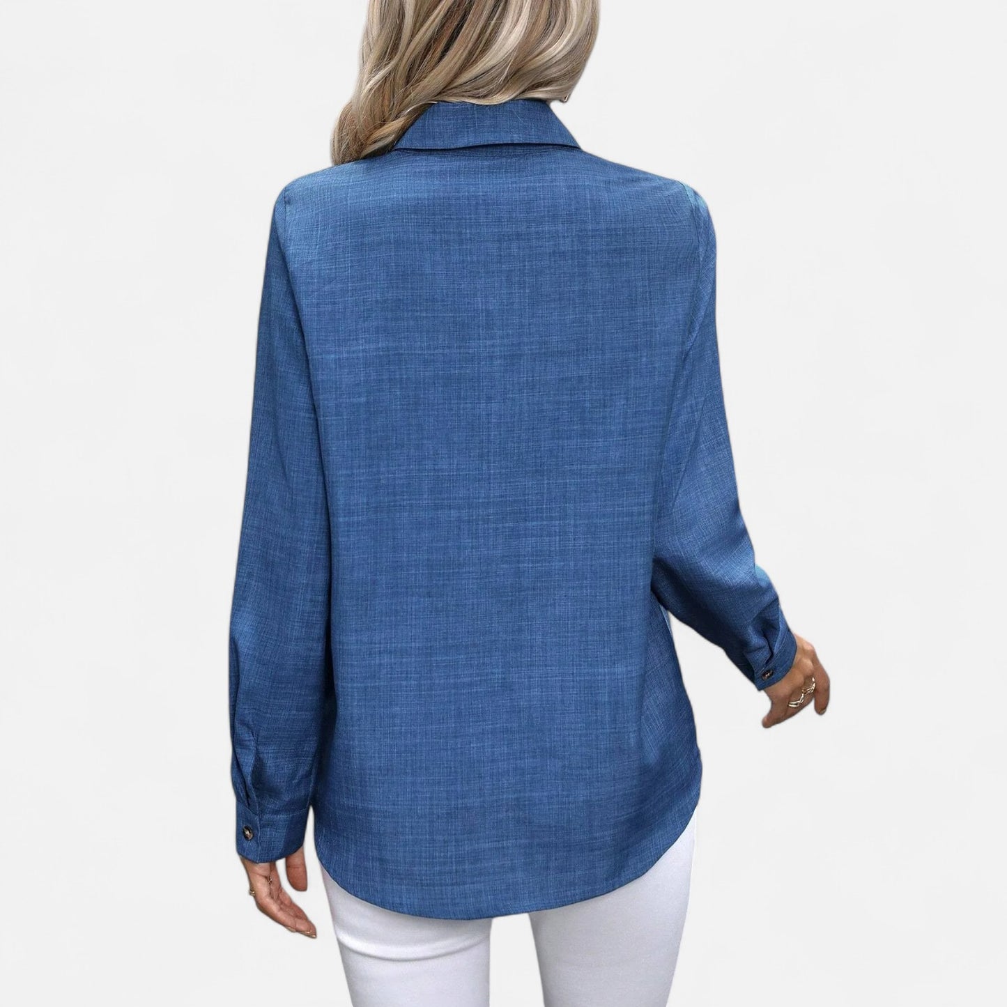 Mistrève | Chemise Femme Manche Longue à Col Revers – Casual Raffinée, Élégance Naturelle