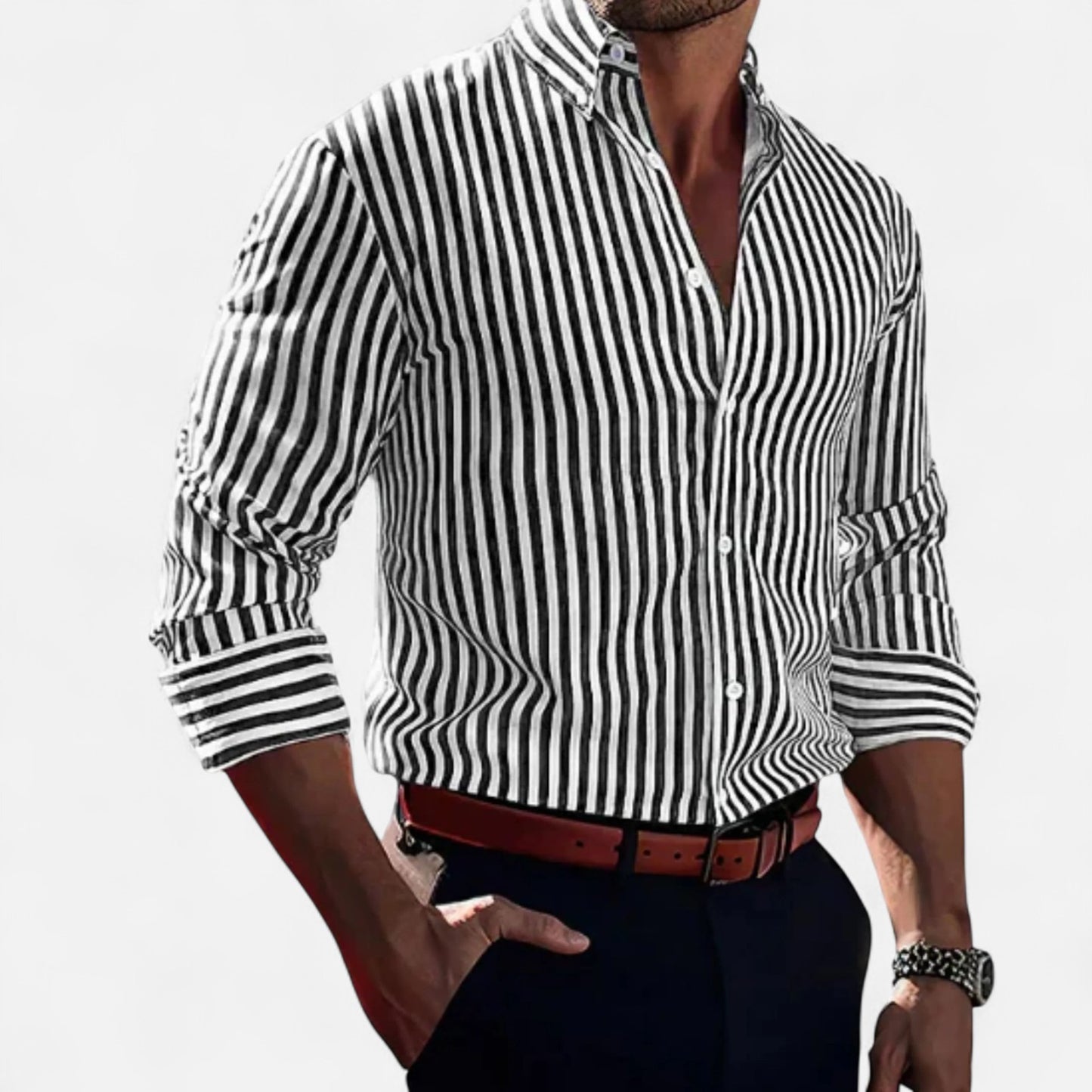 Mistrève | Chemise en Lin pour Homme – Élégance Décontractée, Confort Naturel