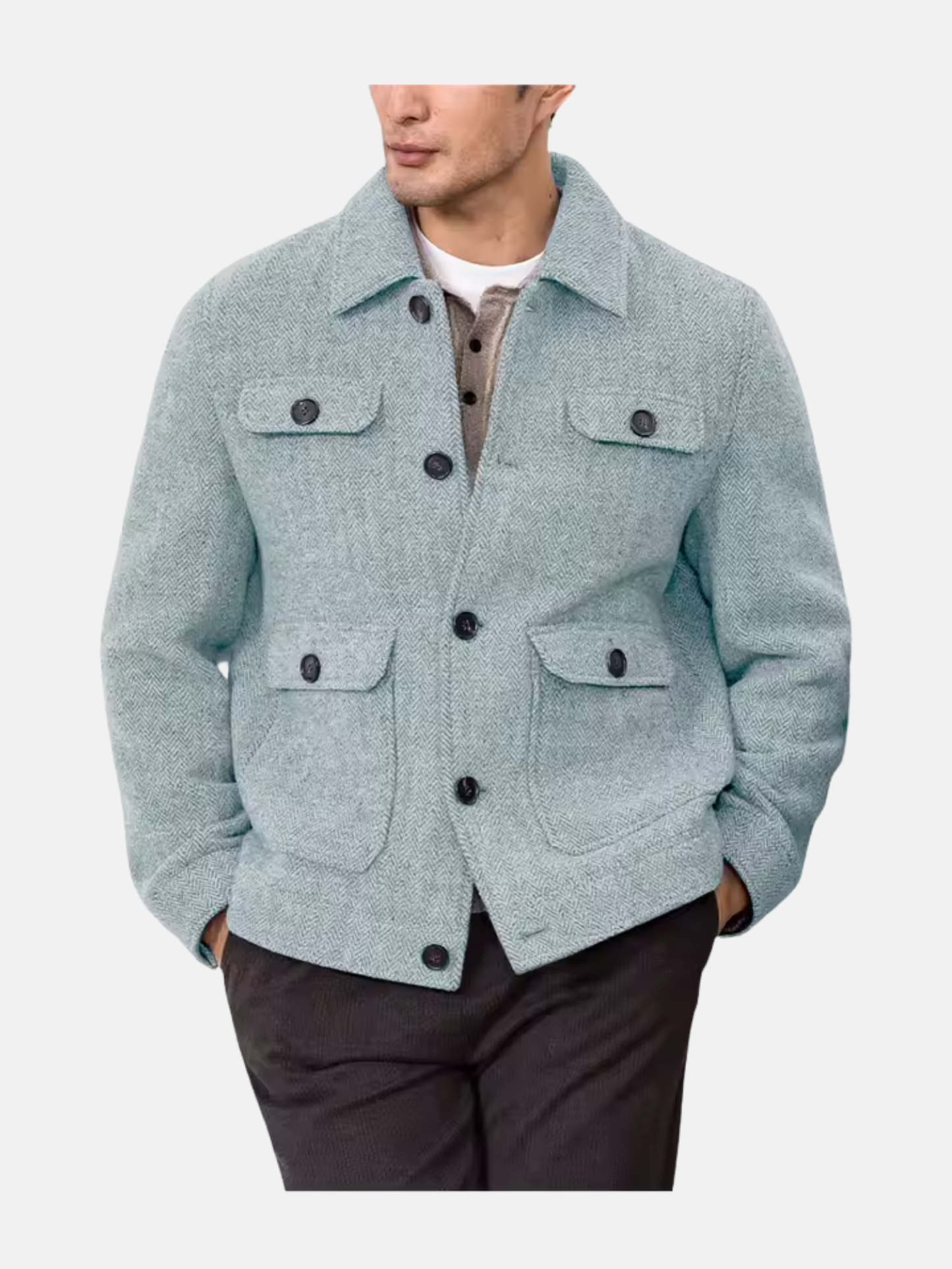 Mistrève | Herren Chevron-Muster Blazer – Klassische Eleganz und lässiger Stil