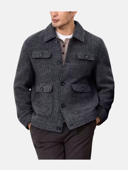 Mistrève | Herren Chevron-Muster Blazer – Klassische Eleganz und lässiger Stil