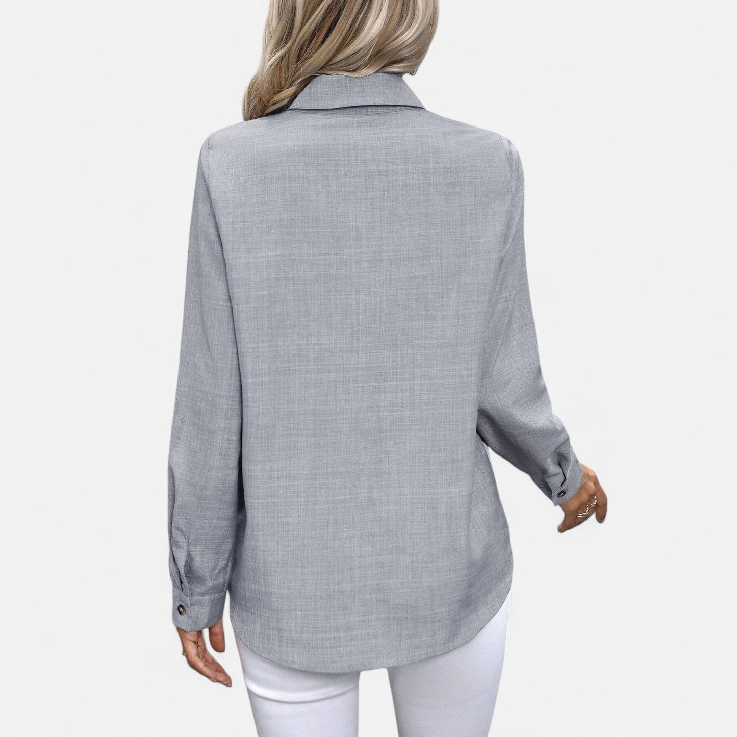 Mistrève | Chemise Femme Manche Longue à Col Revers – Casual Raffinée, Élégance Naturelle