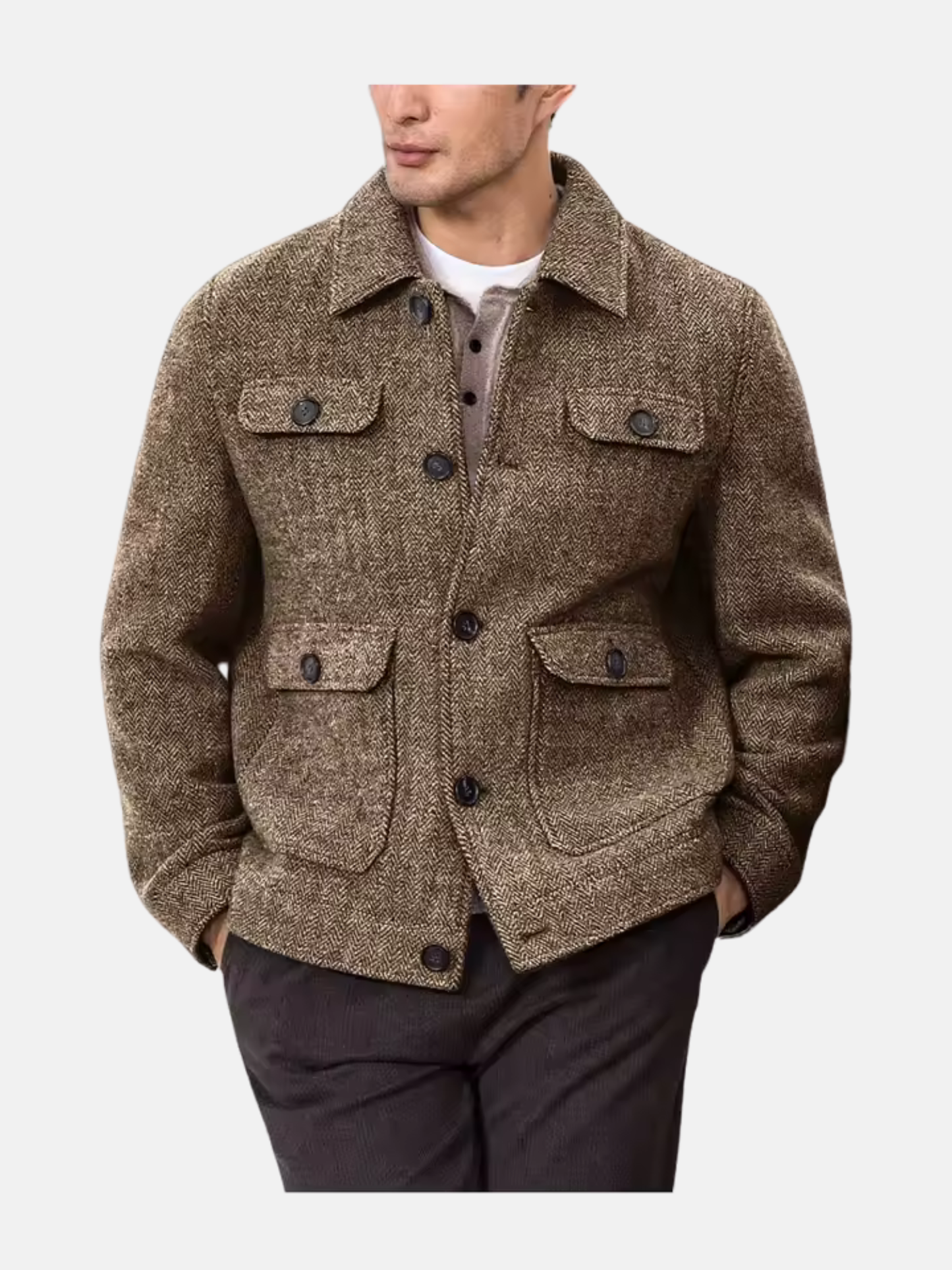 Mistrève | Herren Chevron-Muster Blazer – Klassische Eleganz und lässiger Stil
