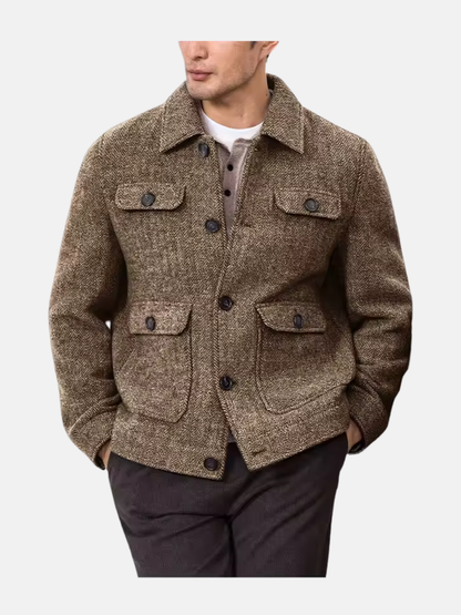 Mistrève | Herren Chevron-Muster Blazer – Klassische Eleganz und lässiger Stil