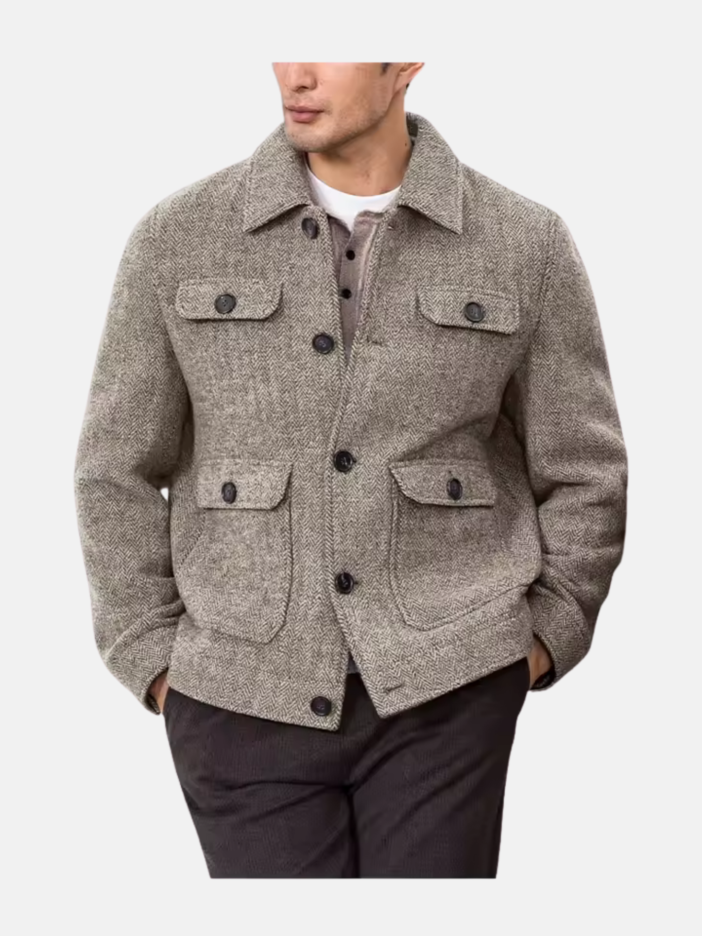Mistrève | Herren Chevron-Muster Blazer – Klassische Eleganz und lässiger Stil