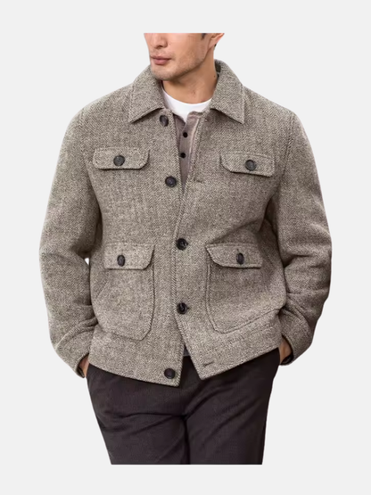 Mistrève | Herren Chevron-Muster Blazer – Klassische Eleganz und lässiger Stil