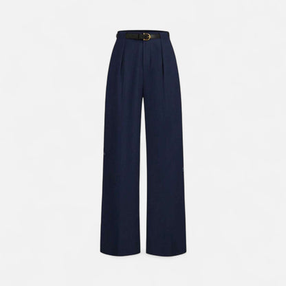 Mistrève | Pantalon Femme Coupe Droite Taille Mi‑Haute avec Ceinture – Parfait pour la Navette Quotidienne