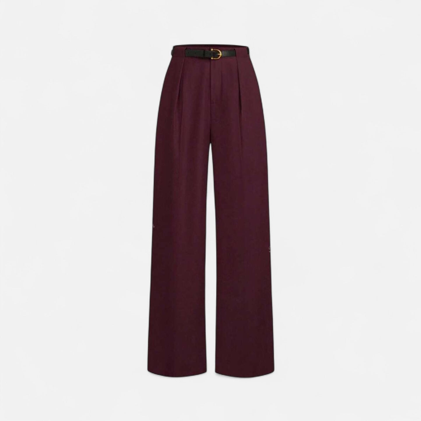 Mistrève | Pantalon Femme Coupe Droite Taille Mi‑Haute avec Ceinture – Parfait pour la Navette Quotidienne