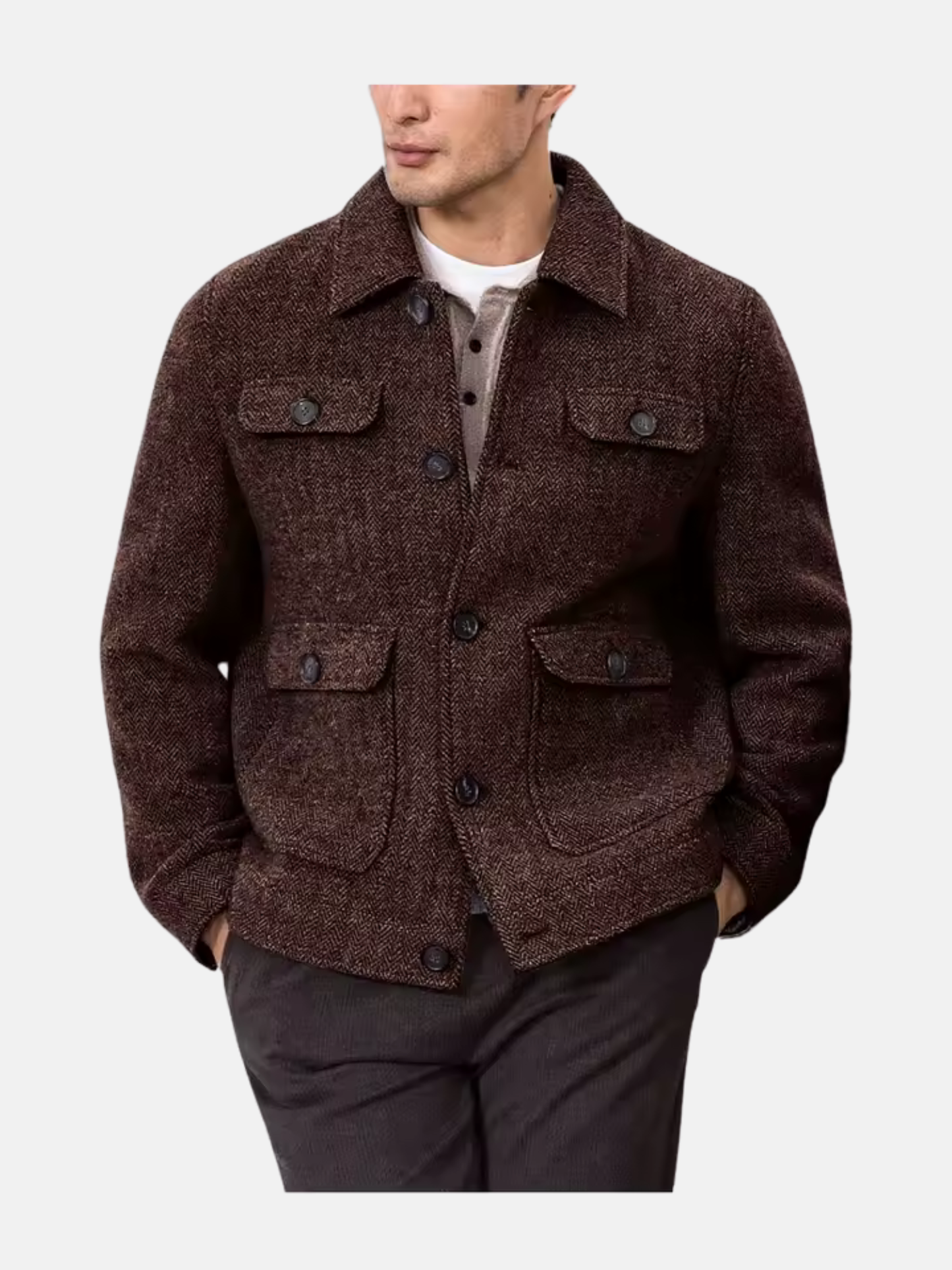 Mistrève | Herren Chevron-Muster Blazer – Klassische Eleganz und lässiger Stil