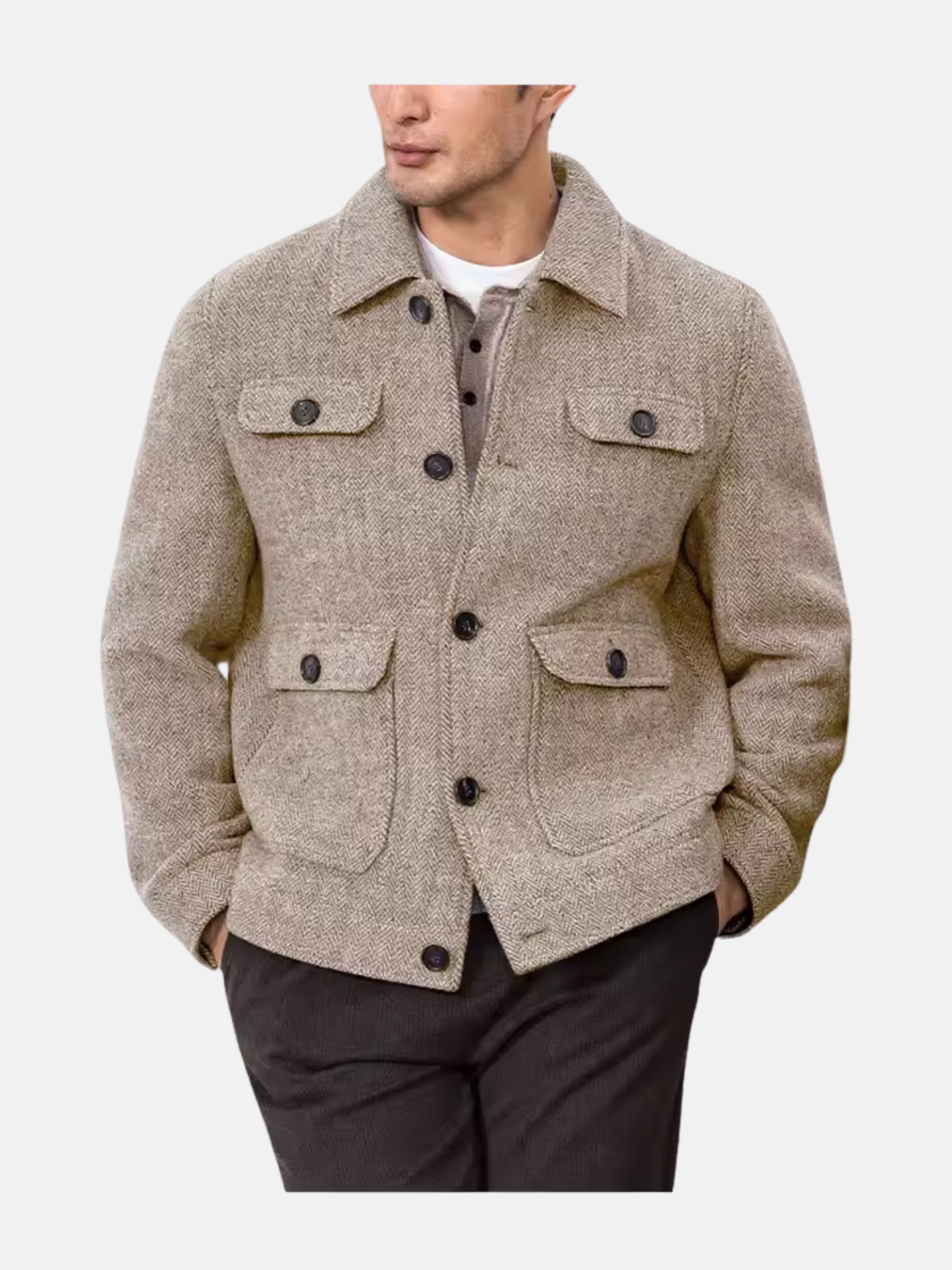 Mistrève | Herren Chevron-Muster Blazer – Klassische Eleganz und lässiger Stil