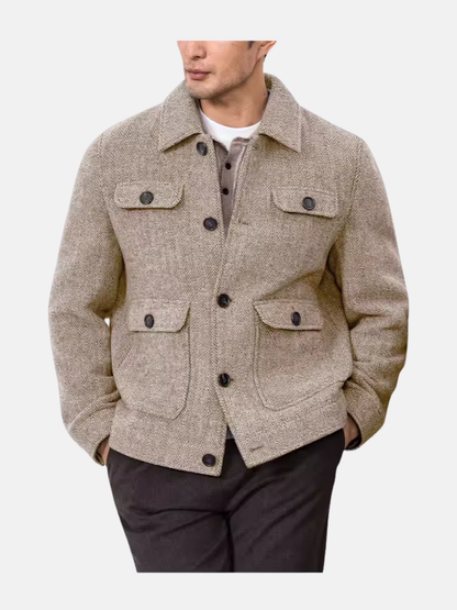 Mistrève | Herren Chevron-Muster Blazer – Klassische Eleganz und lässiger Stil