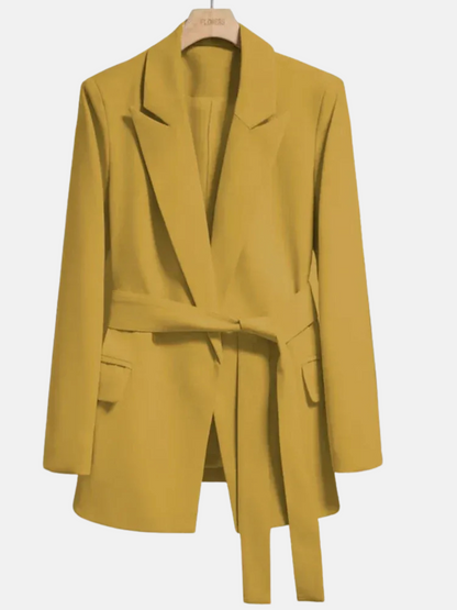 Mistrève | Blazer Élégant Femme avec Ceinture – Modernité & Élégance Assurée
