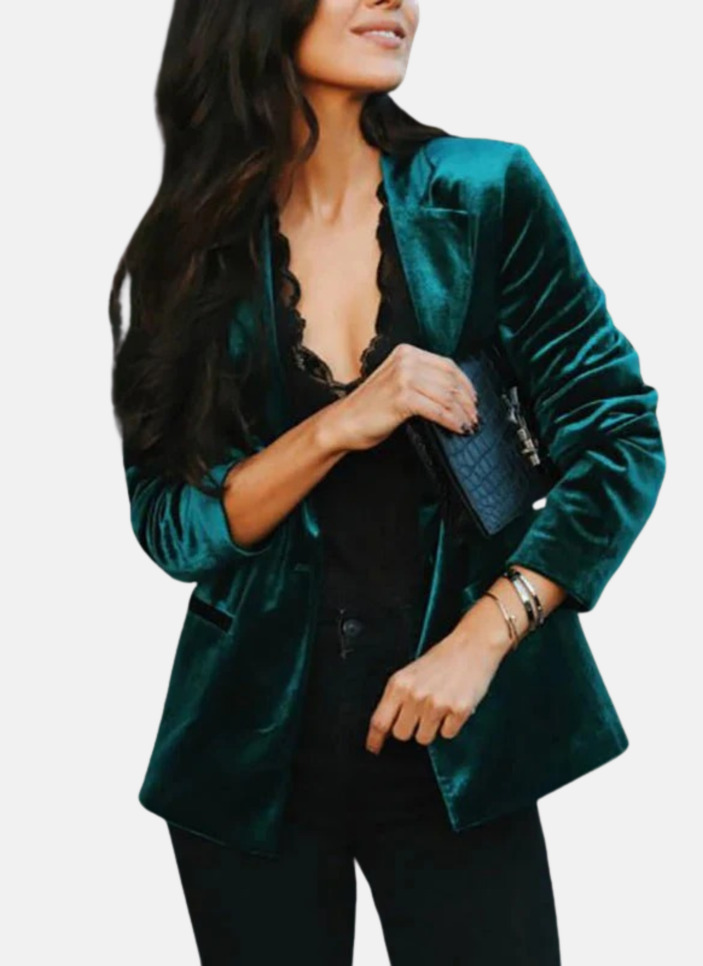 Mistrève | Blazer Cintré en Velours – Élégance Douce