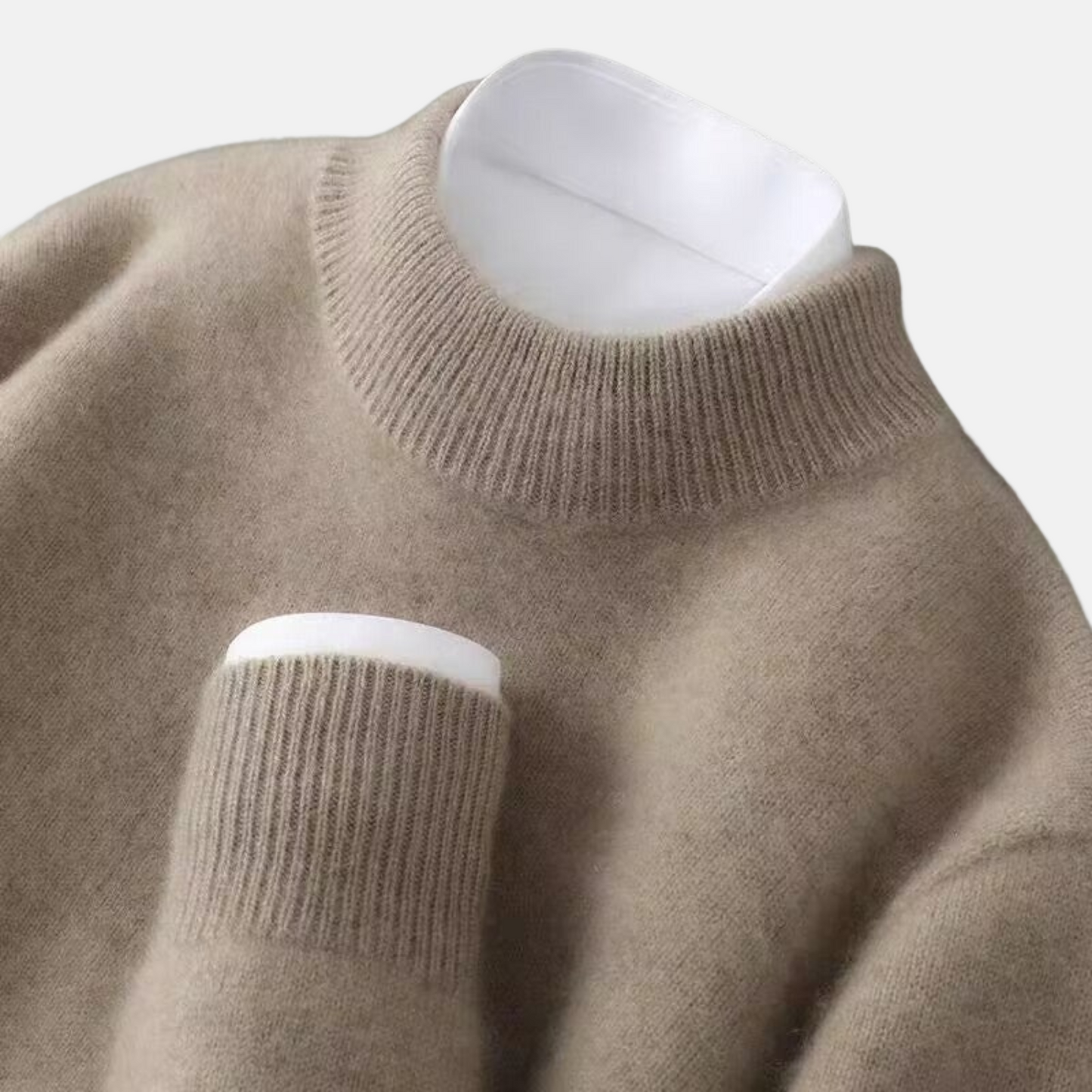 Mistrève | Pull Homme en Cachemire à Col Montant – Élégance Discrète et Chaleur Intemporelle