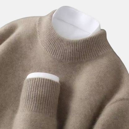 Mistrève | Pull Homme en Cachemire à Col Montant – Élégance Discrète et Chaleur Intemporelle
