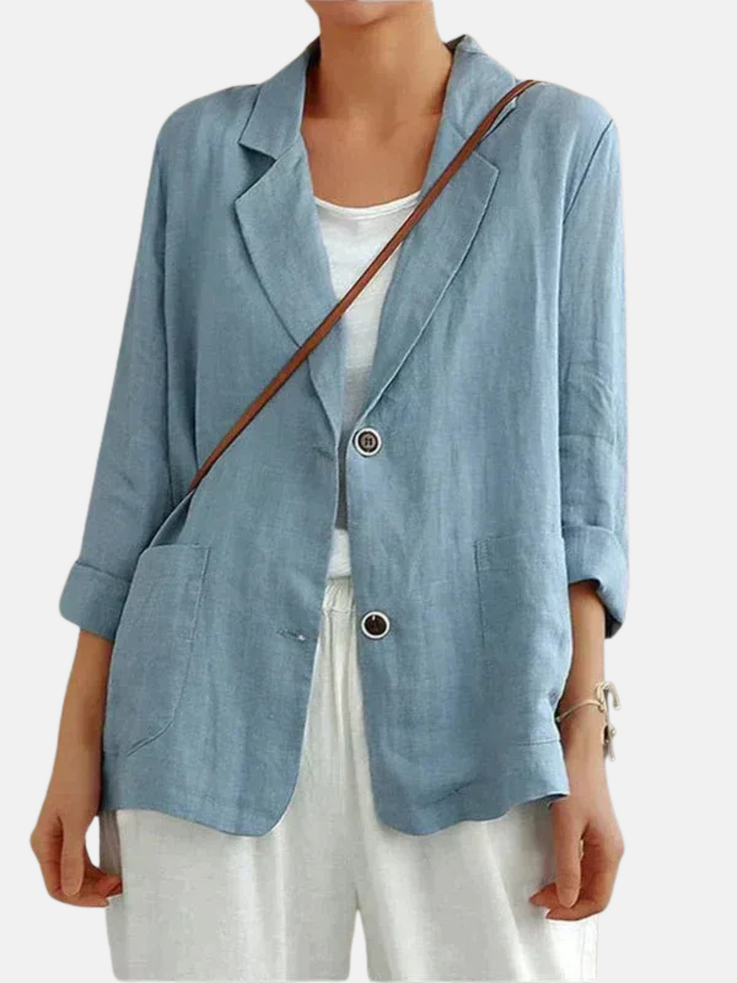 Mistrève | Blazer Femme Lin Décontracté – Élégance Naturelle & Confort Léger