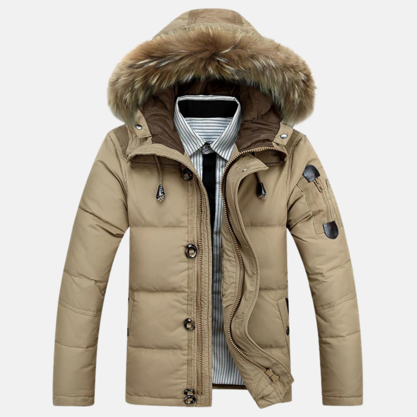 Mistrève | Parka Homme Hiver à Capuche Fourrure – Chaleur Luxueuse et Élégance Moderne