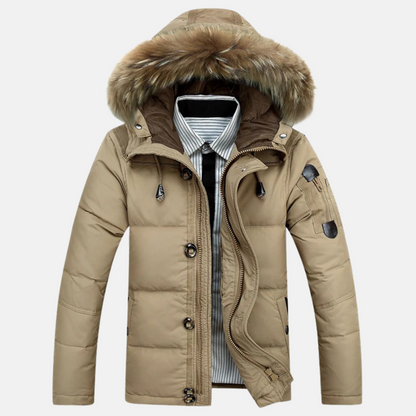 Mistrève | Parka Homme Hiver à Capuche Fourrure – Chaleur Luxueuse et Élégance Moderne