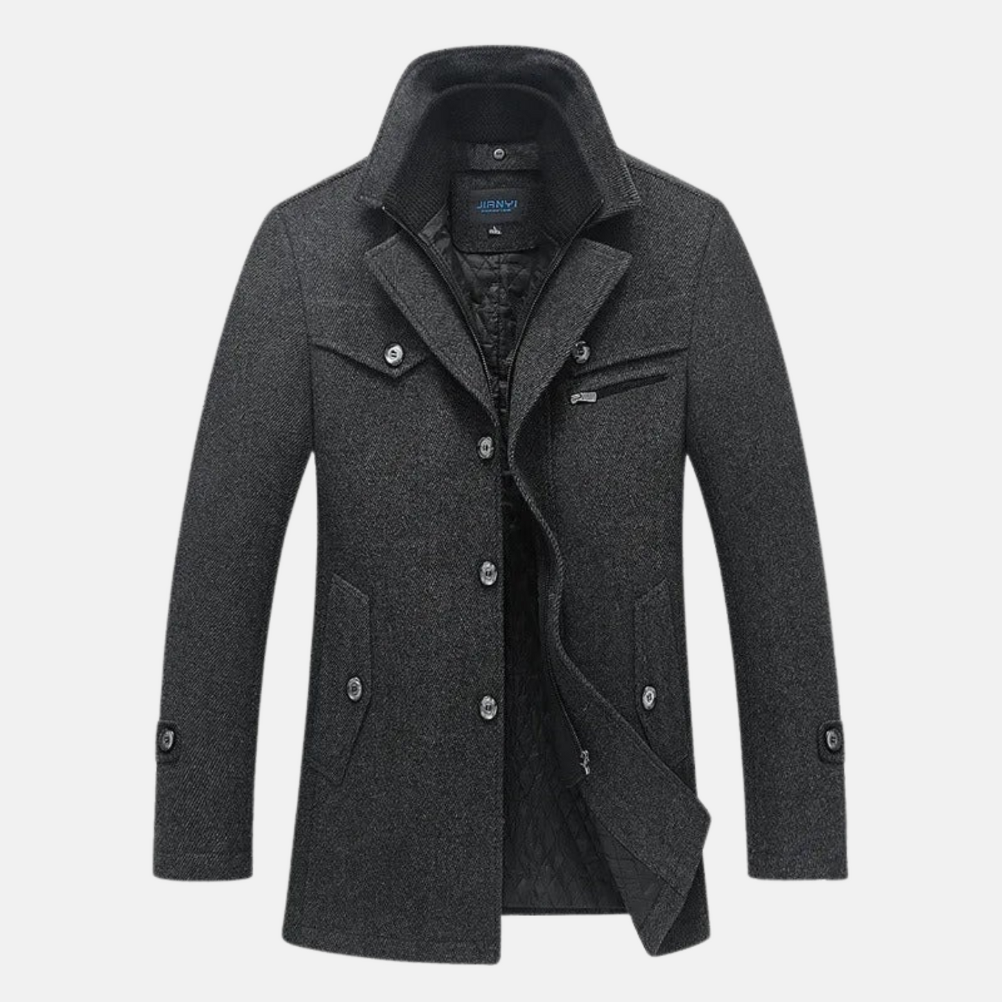 Mistrève | Manteau d'hiver long pour homme avec double fermeture éclair – Élégance au quotidien et confort intemporel
