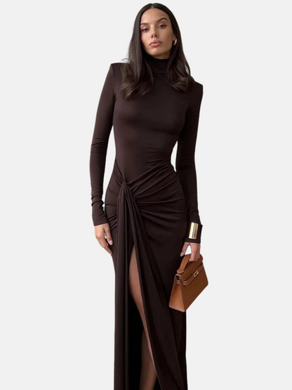 Mistrève | Robe Maxi Froncée Femme – Élégance Audacieuse & Allure Intemporelle