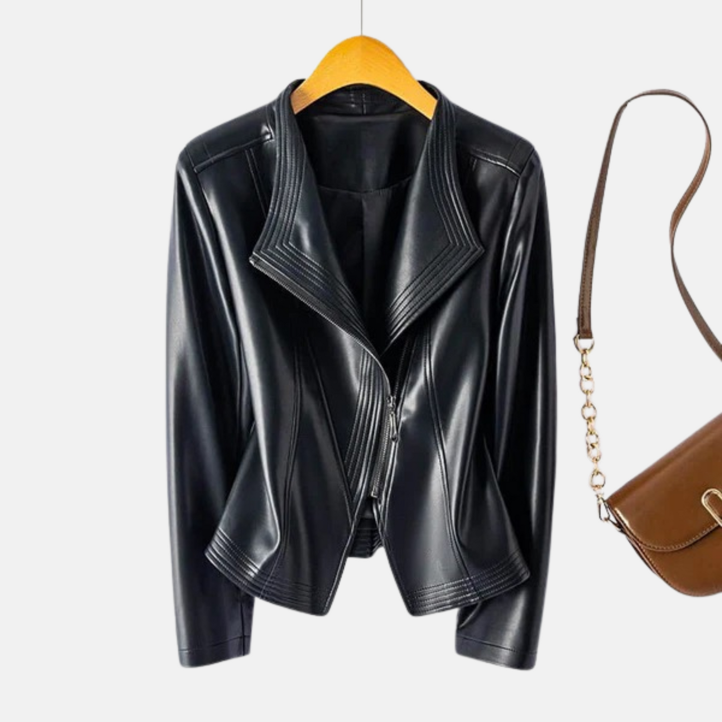 Mistrève | Veste Femme Cuir – Élégance Moderne & Audace Structurée