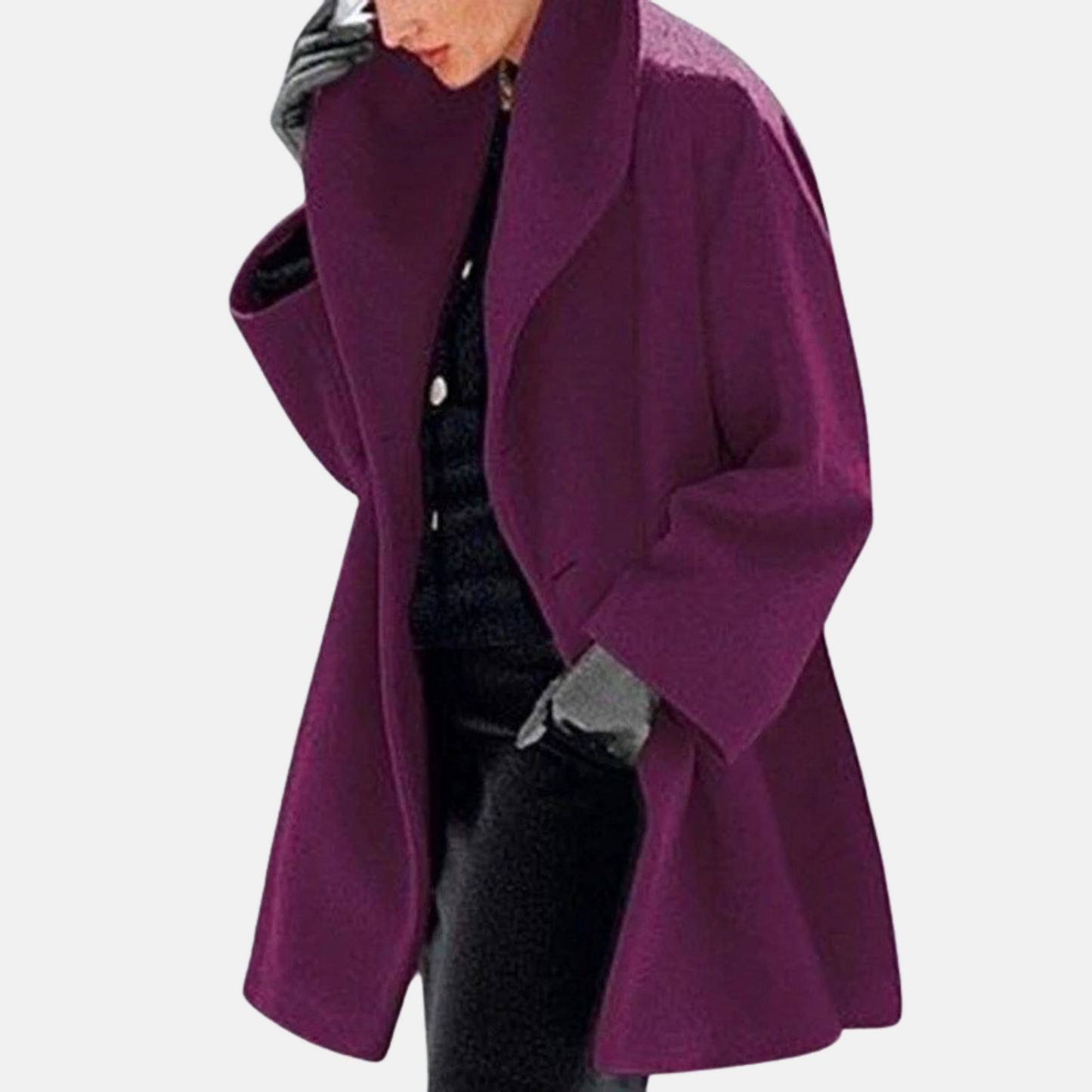 Mistrève | Manteau Femme en Laine à Large Col – Chaleur Hivernale & Élégance Intemporelle