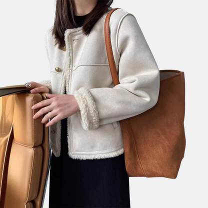 Mistrève | Veste Sherpa Suédine pour Femme – Confort Douillet & Style Citadin