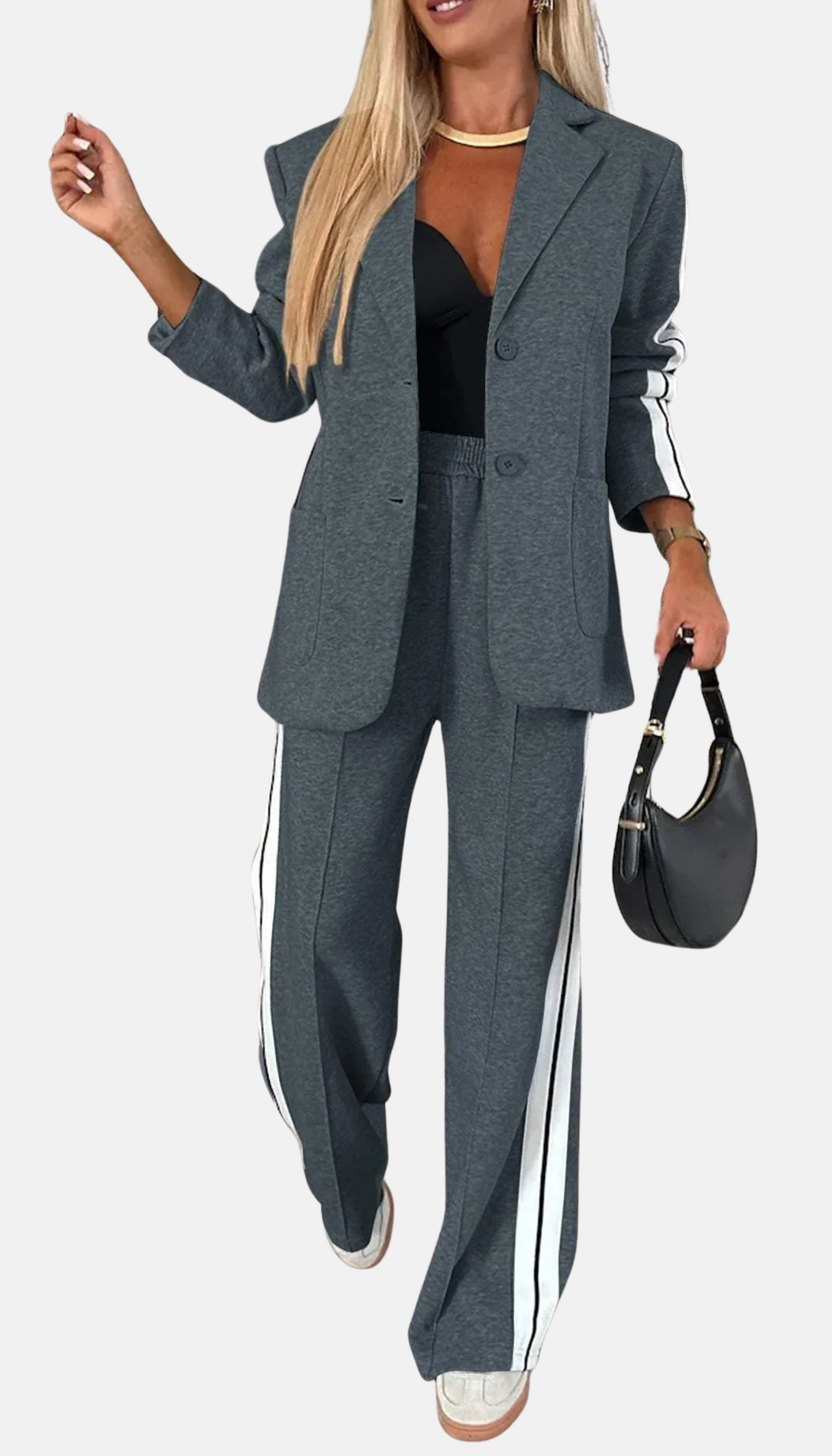 Mistrève | Ensemble élégant femme – blazer chic et pantalon rayé