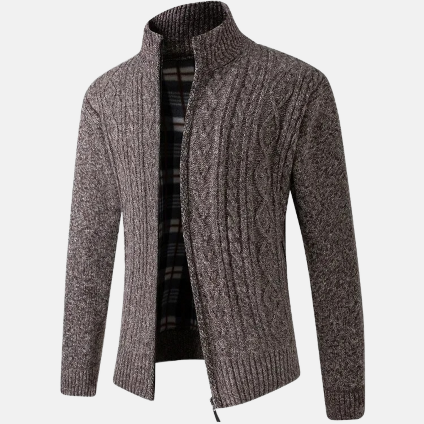 Mistrève | Gilet Tricoté Épais Homme – Col Montant, Chaud & Élégant pour l’Hiver