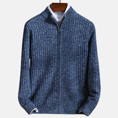 Mistrève | Gilet Zippé Homme en Laine Tricotée – Élégance Classique