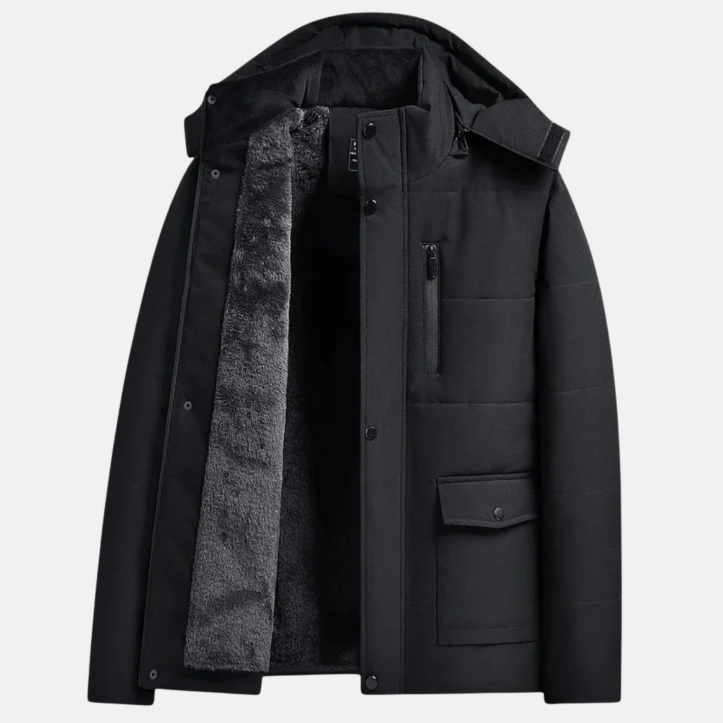 Mistrève | Parka Homme Chaude à Capuche Amovible – Protection Hivernale et Élégance Moderne