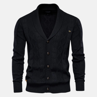 Mistrève | Cardigan Rétro 60’s en Maille Waffle – Style Intemporel et Confort