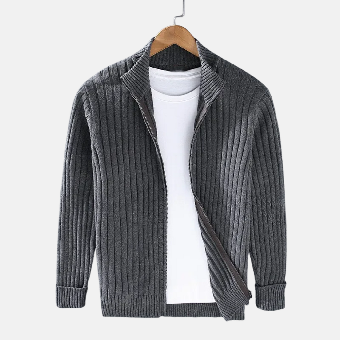 Mistrève – Gilet en Laine Zippé pour Homme | Chic & Confort