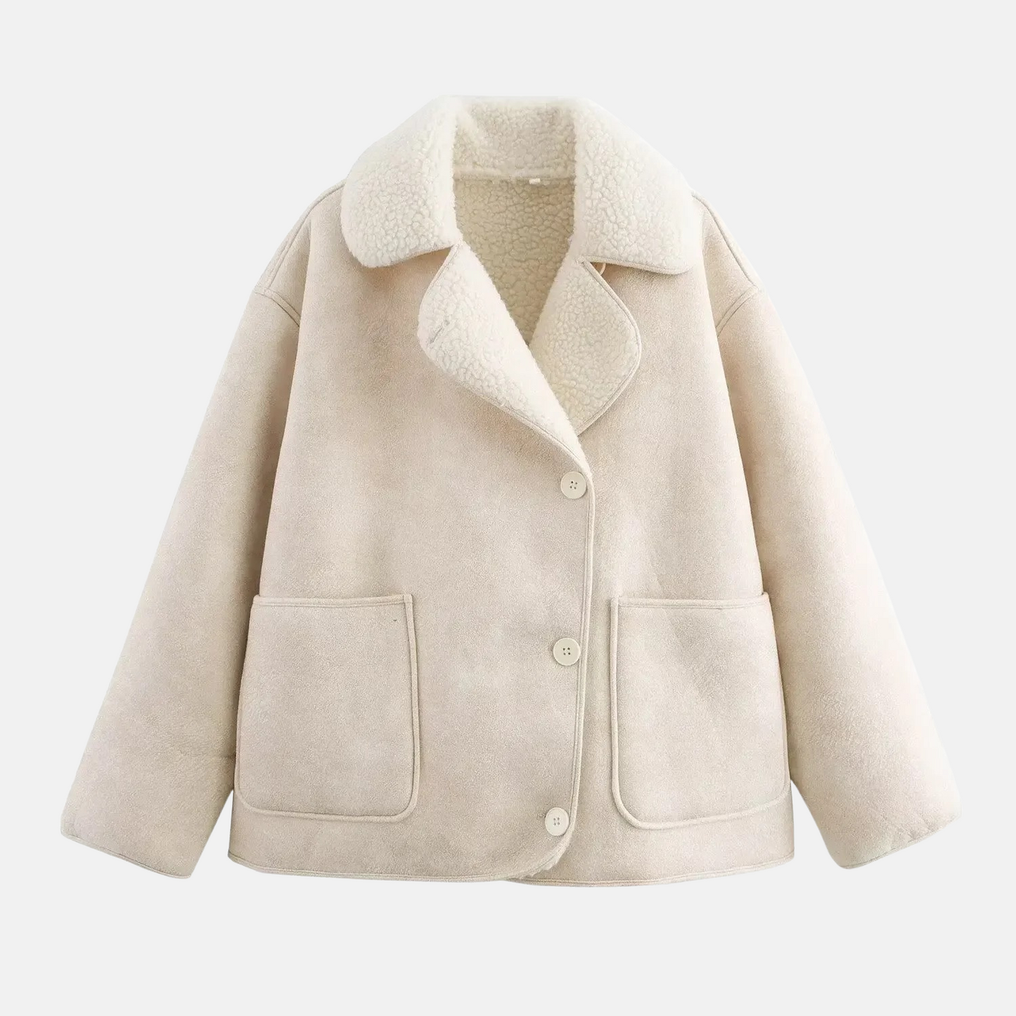 Mistrève | Manteau Femme Oversize Cuir & Fourrure – Chaleur Élégante Hiver