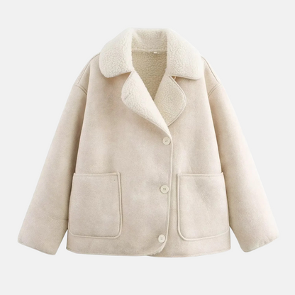 Mistrève | Manteau Femme Oversize Cuir & Fourrure – Chaleur Élégante Hiver