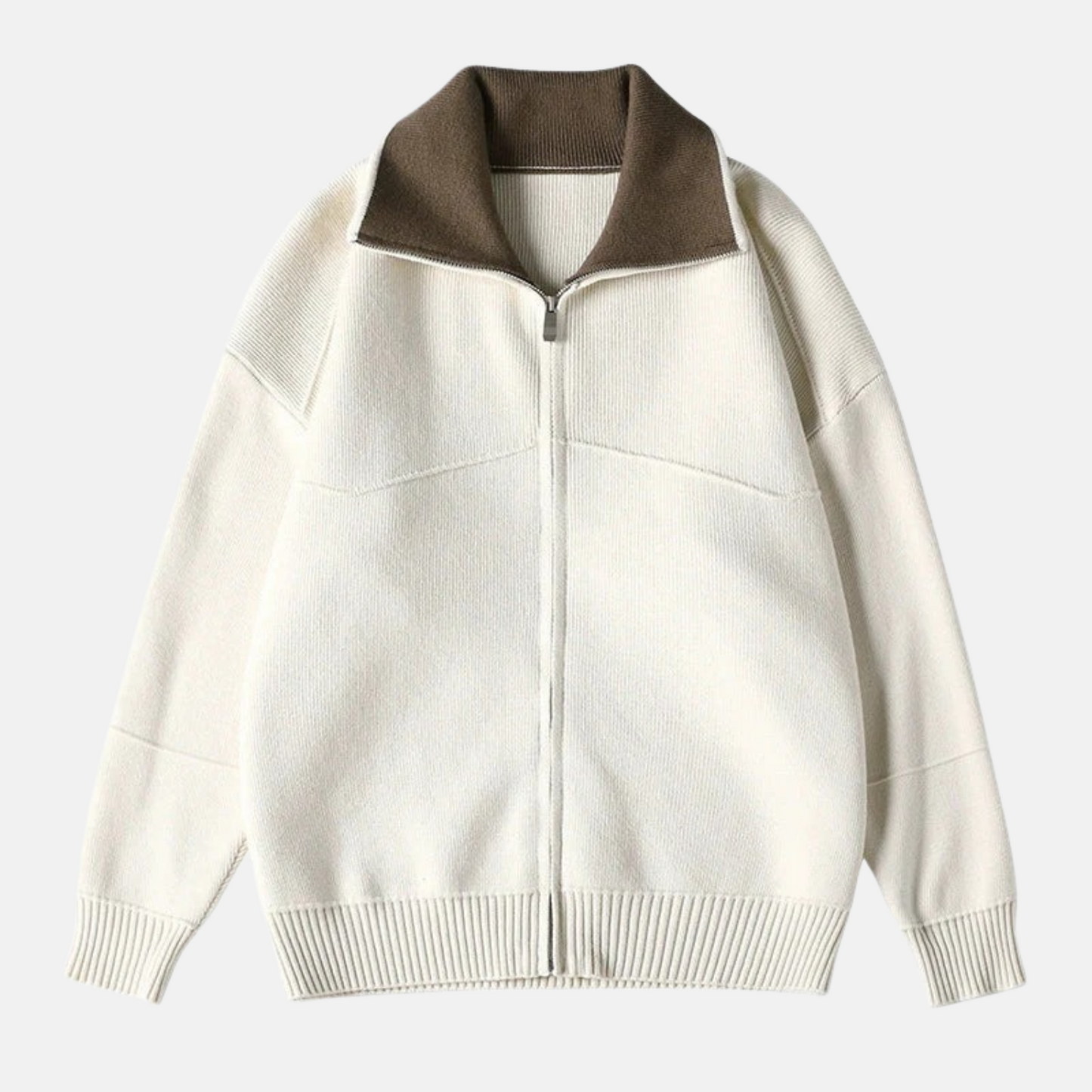 Mistrève | Pull à fermeture éclair pour homme avec col côtelé – Coupe décontractée et style polyvalent