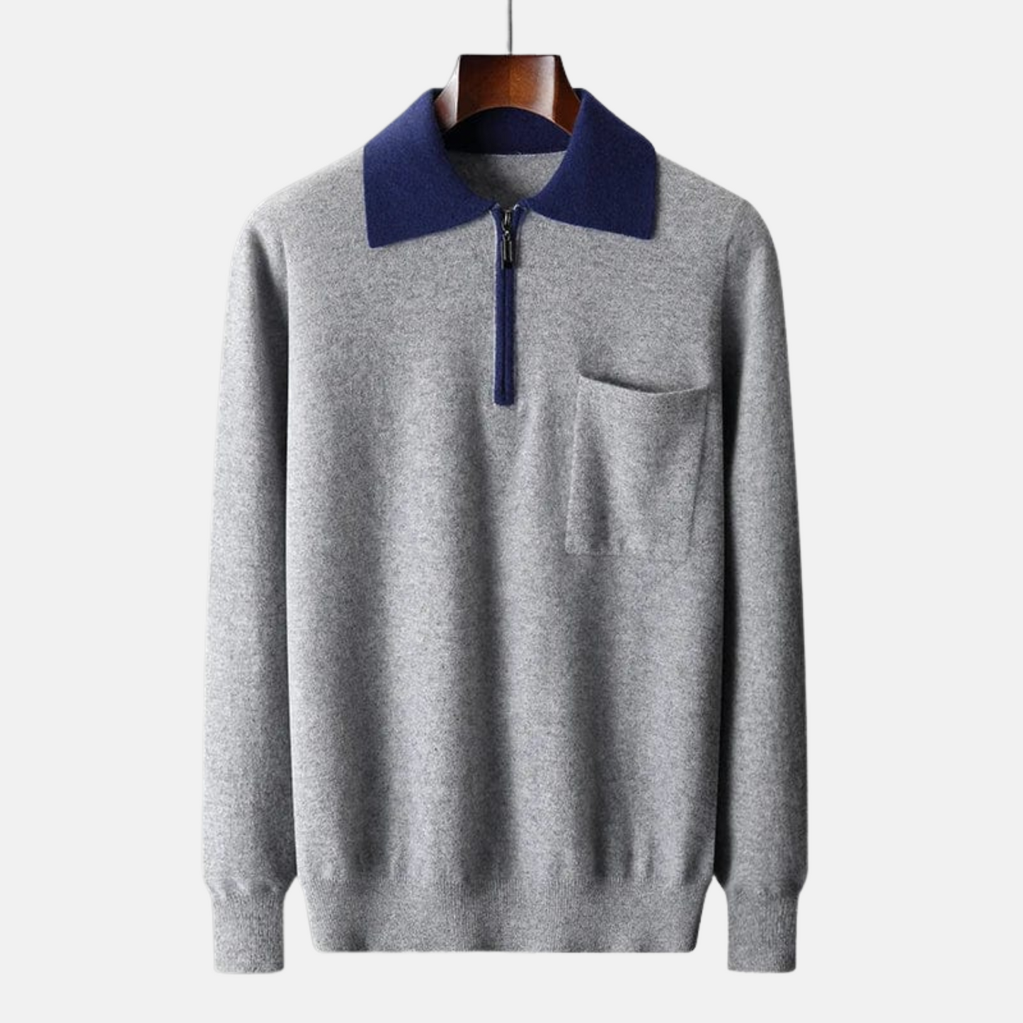 Mistrève | Pull Zippé Élégant en Cachemire Homme – Modernité Subtile & Raffinement Intemporel