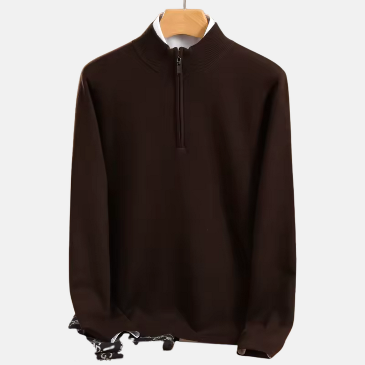 Mistrève | Pull Homme en Laine Mérinos – Demi-Col Zippé & Confort Business Décontracté