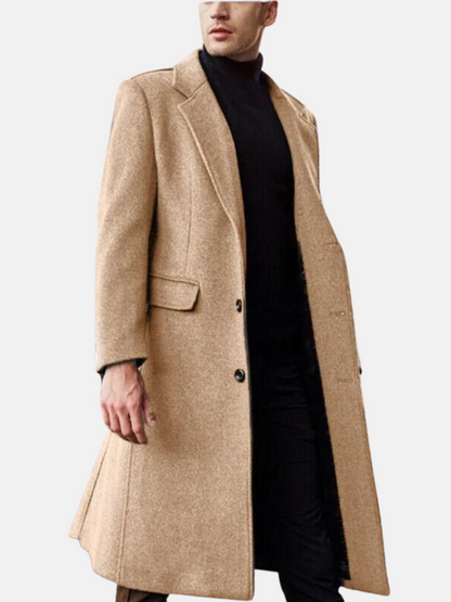 Mistrève | Manteau Long en Laine Homme –  Élégance Formelle